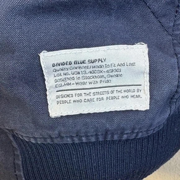 Divided jacket men small 100% cotton long sleeve full zip hoodie